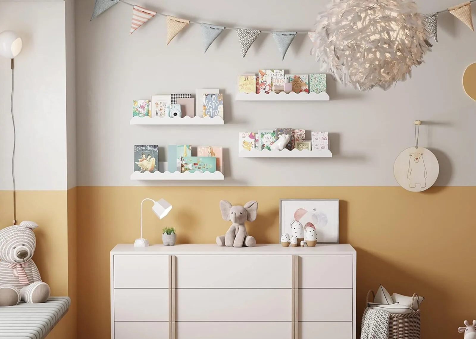 Nursery Floating Shelves That Double as Decor