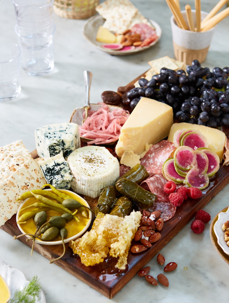 charcuterie board on table