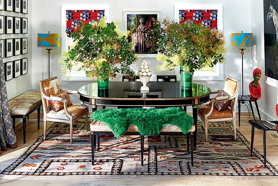 colorful eclectic dining room
