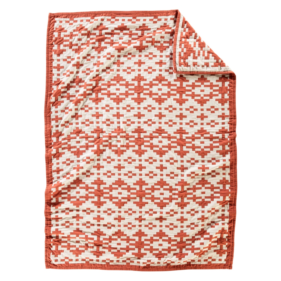 echo bluff coverlet in orange