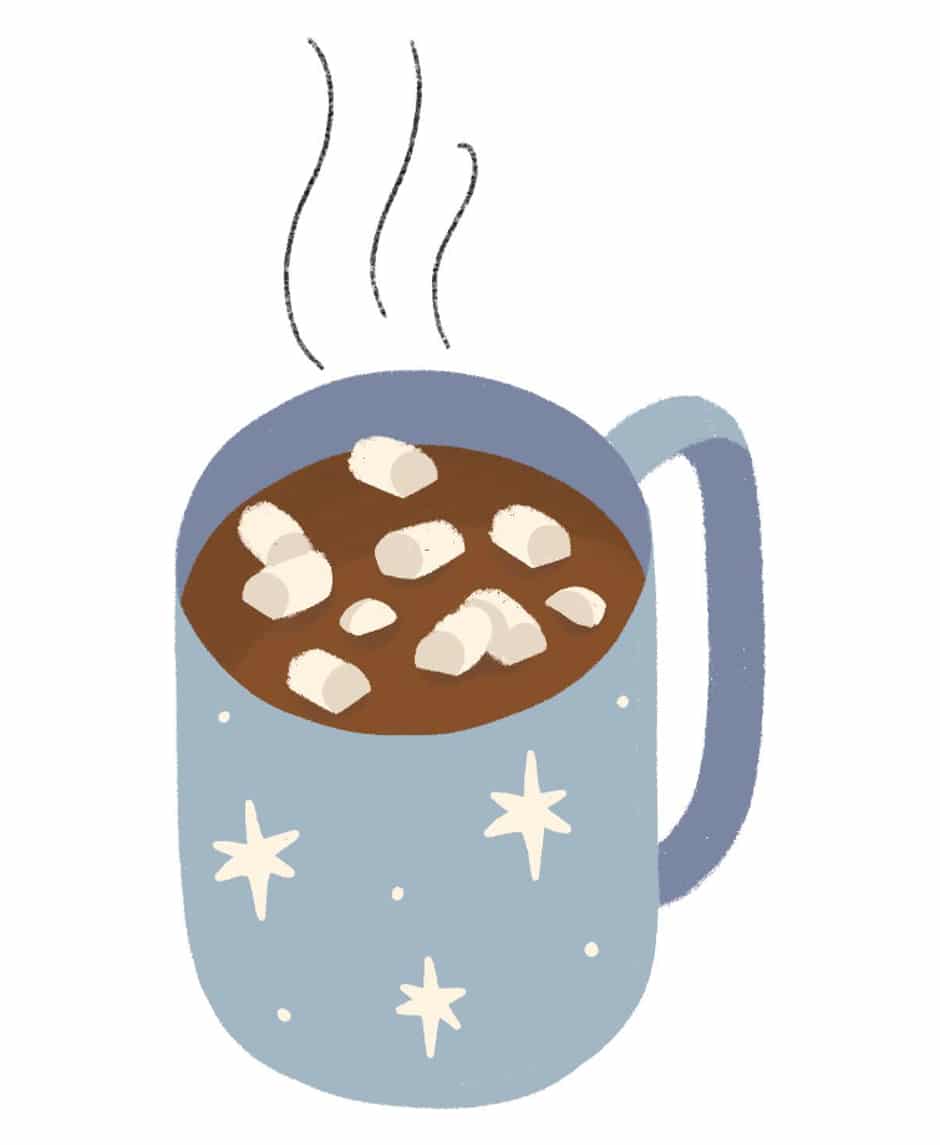 hot cocoa mug illustration