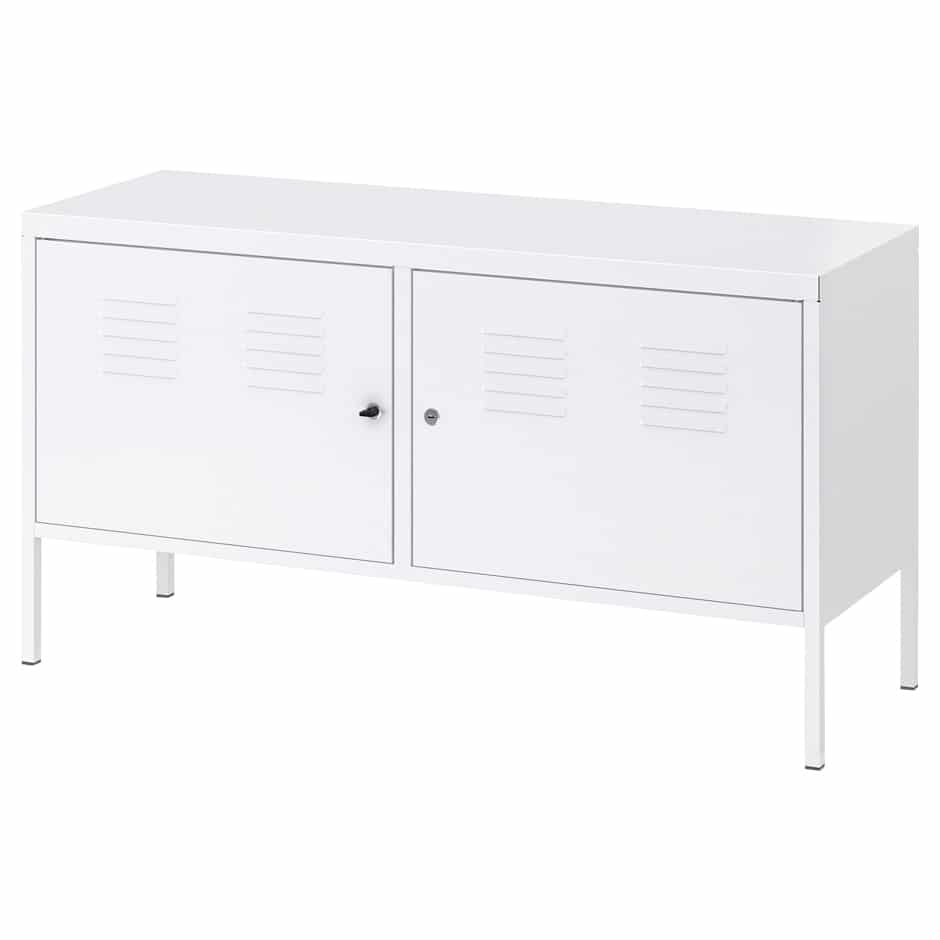 white IKEA PS cabinet