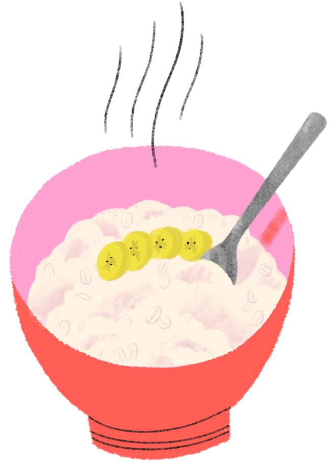 bowl of oatmeal illustration