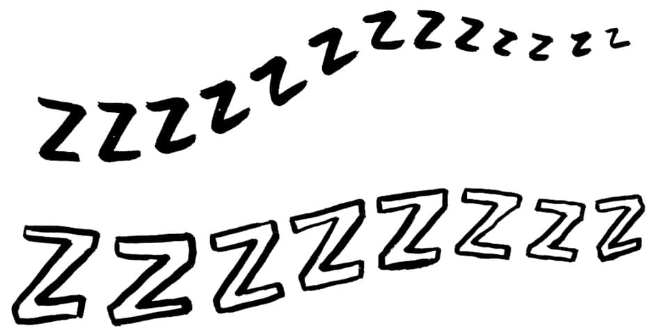 sleeping z illustration