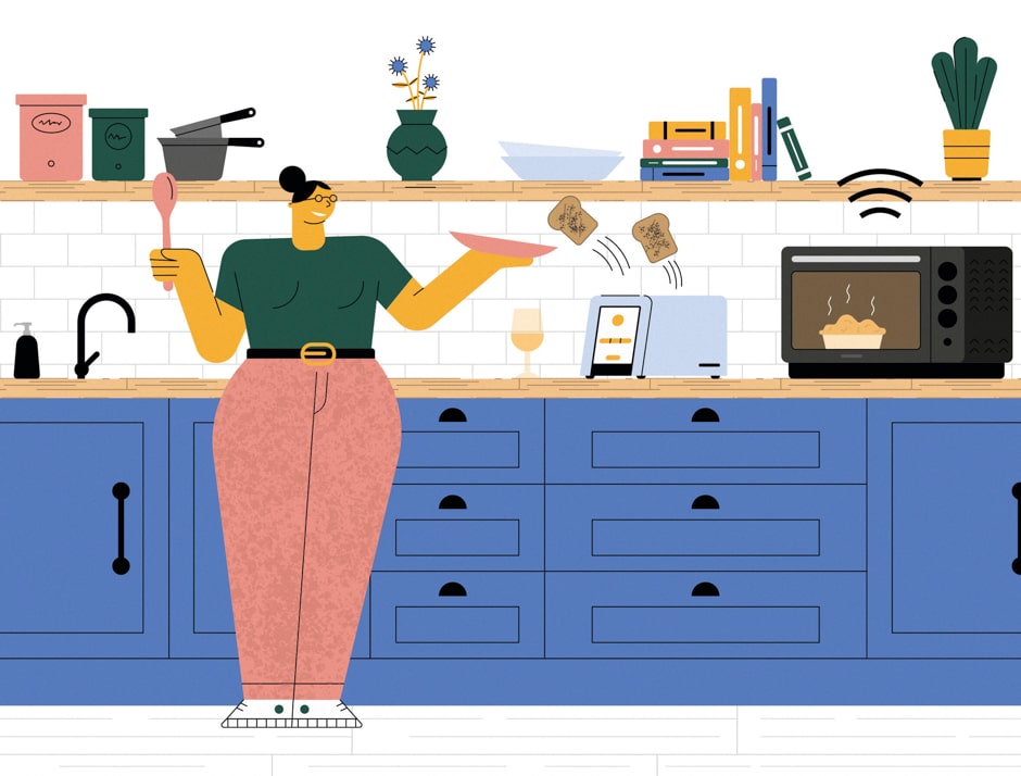 smart kitchen illustration