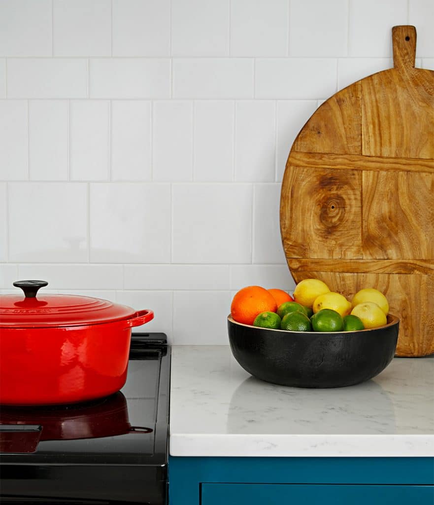 red cast iron pot on stove