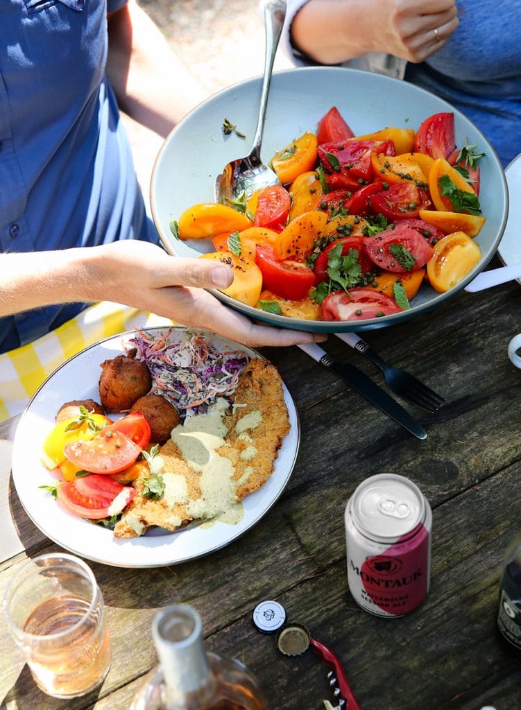 tomato salad with lots of herbs