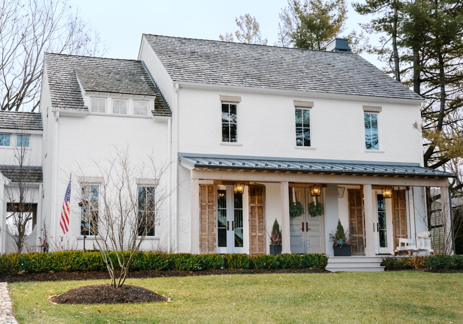 multistory white home exterior