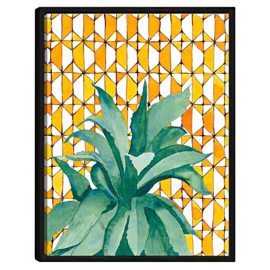 yellow tile agave scott living art piece