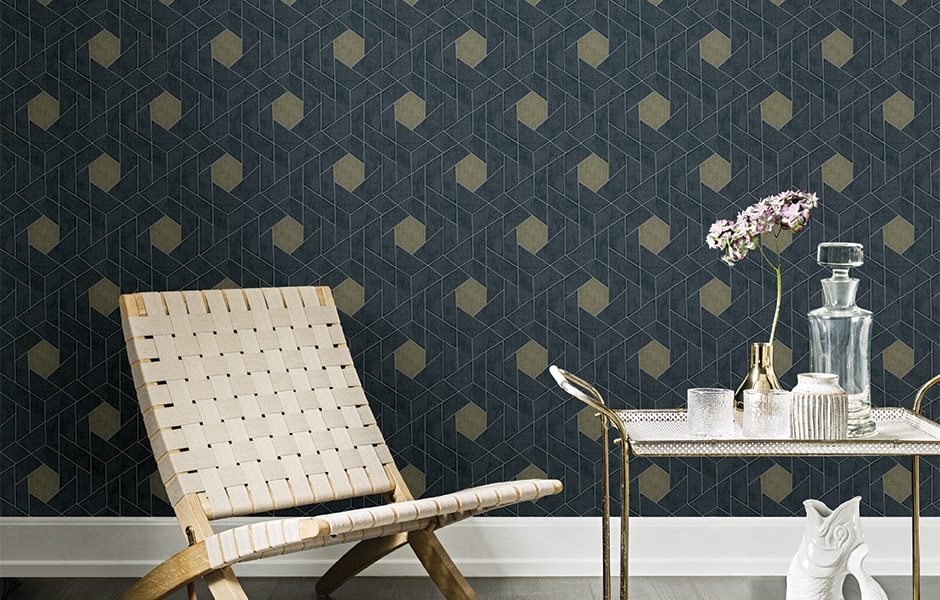 Granada Charcoal Scott Living Wallpaper