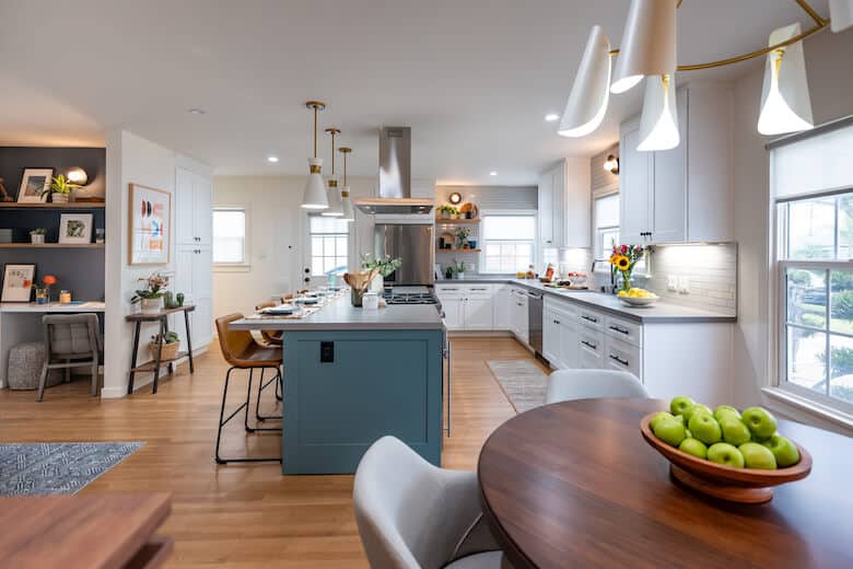Open kitchen renovation for monica and adrian in Property Brothers Forever Home