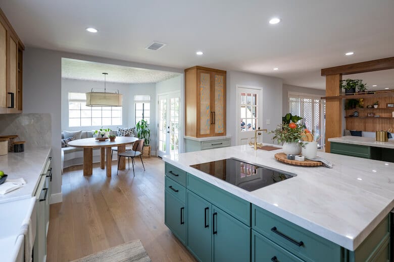 Kitchen and breakfast nook for janice and mark in Property Brothers Forever Home Season 7