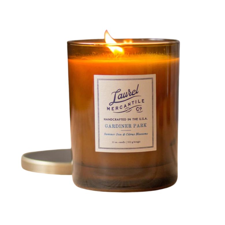 laurel mercantile gardiner park scented candle