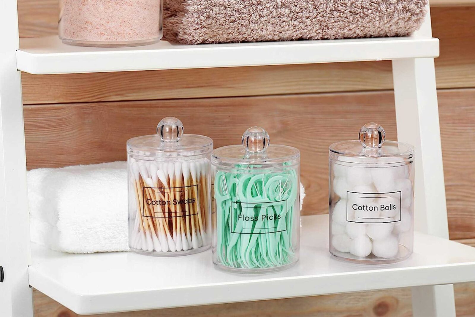clear canisters for the bathroom
