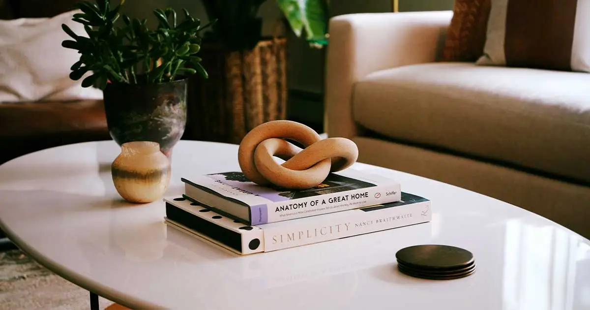 best coffee table books, cozy living room table
