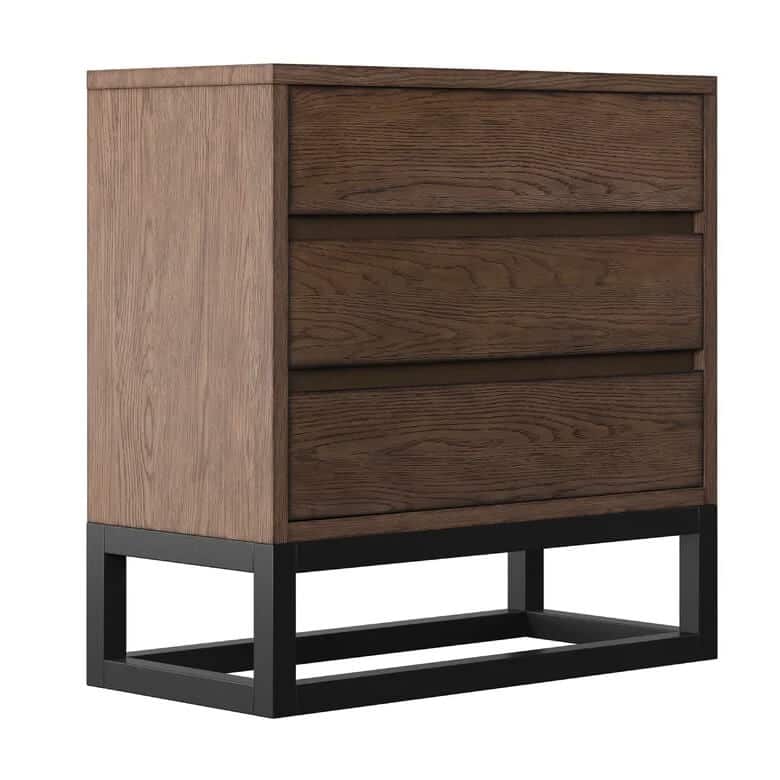 Dark brown chest of drawers