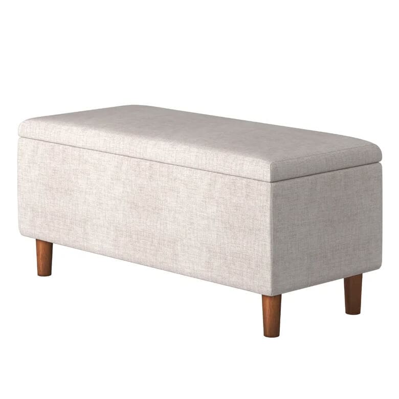 Tan storage bench