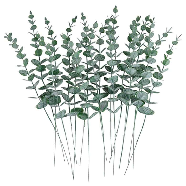 Faux eucalyptus leaves