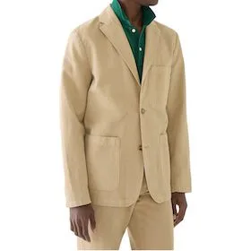 Tan chino suit jacket