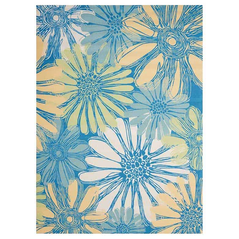 Floral outdoor rug