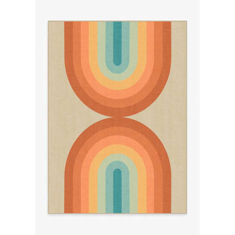 Colorful geometric area rug