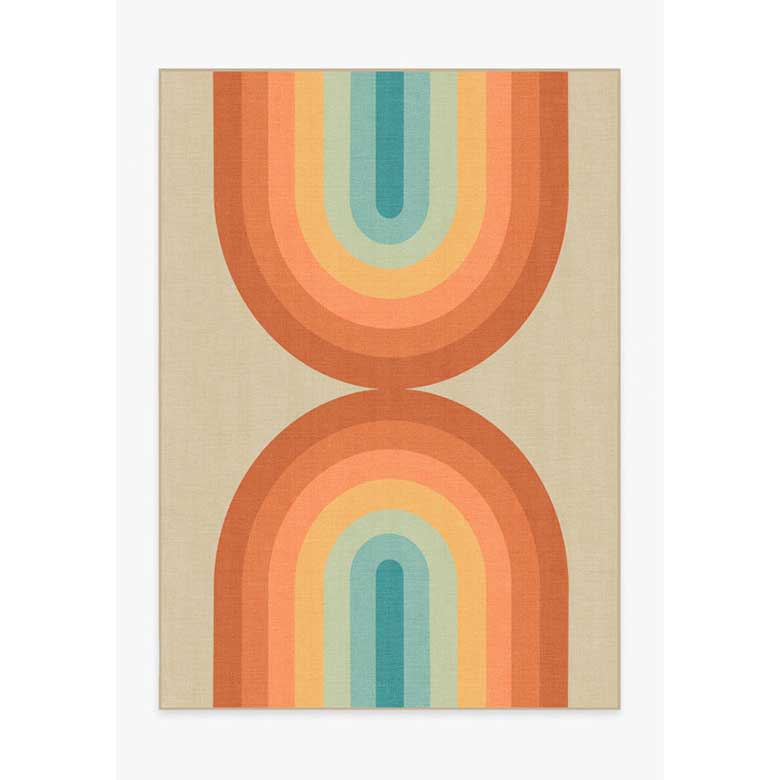 Colorful geometric area rug