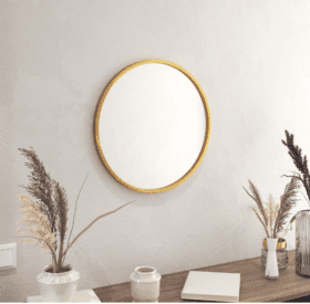 Gold Circle Wall Mirror