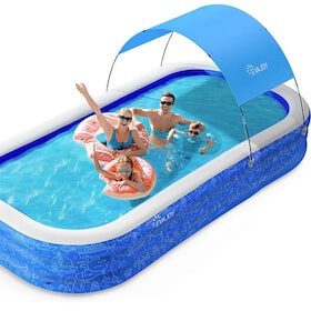 Inflatable backyard pool