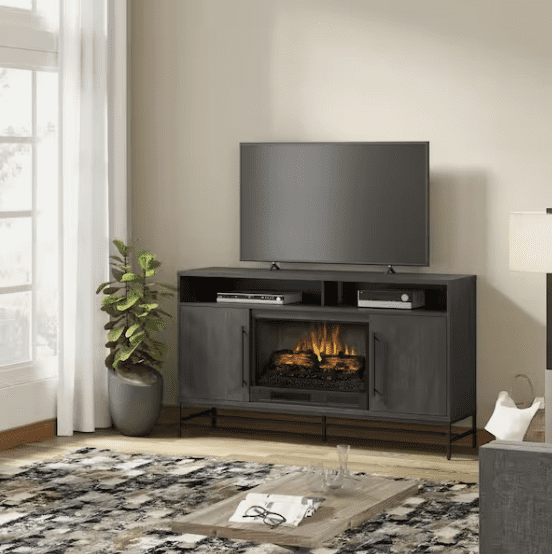 Kaplan 60″ Freestanding Console Electric Fireplace