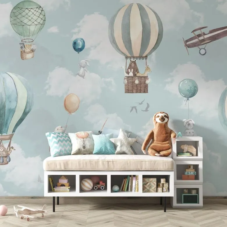WallpaperPeakShop Hot Air Balloon Kids Wallpaper