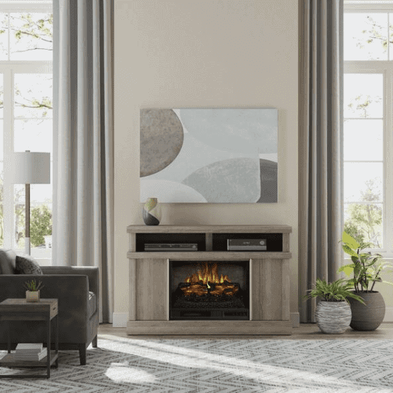 Meyerson Freestanding Console Electric Fireplace