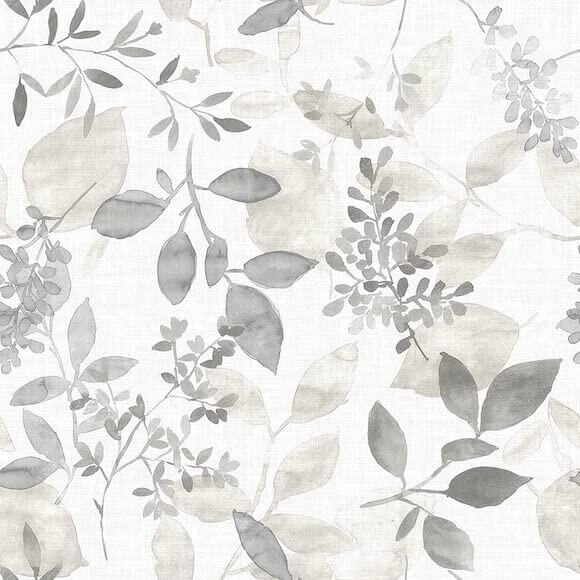 Neutral floral wallpaper