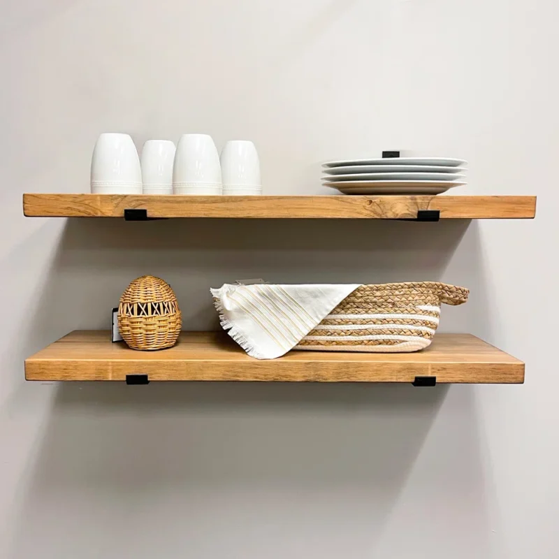 Rustic Shelves With J Brackets