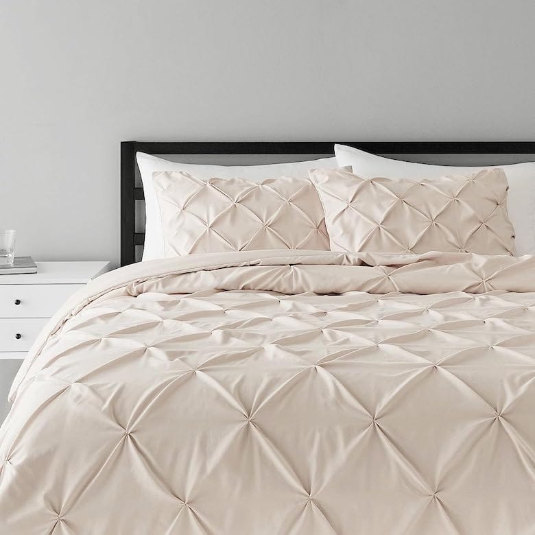 Pleated Duvet Set Cream –