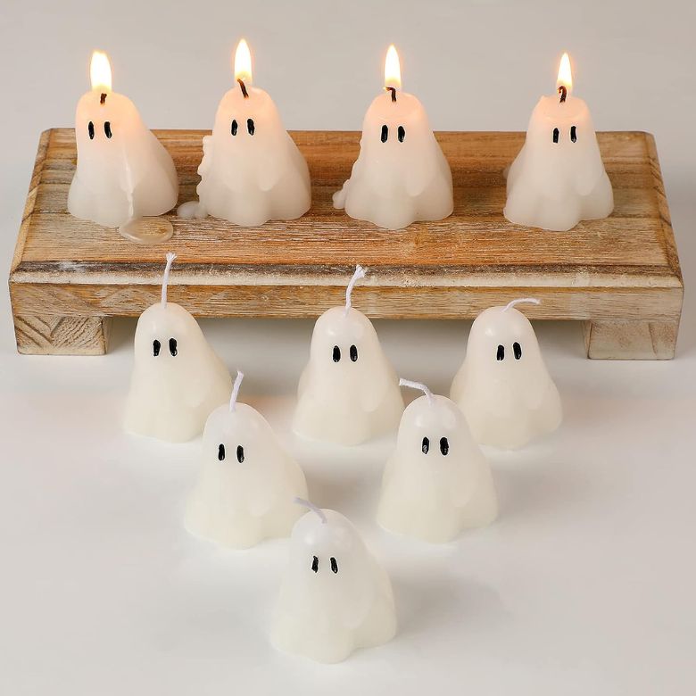 small ghost-shaped candles
