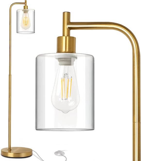 Gold floor lamp