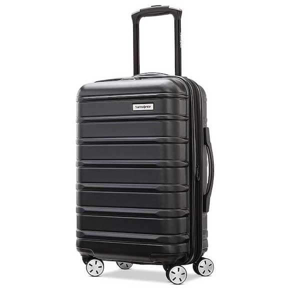Hard covered suitcase in black