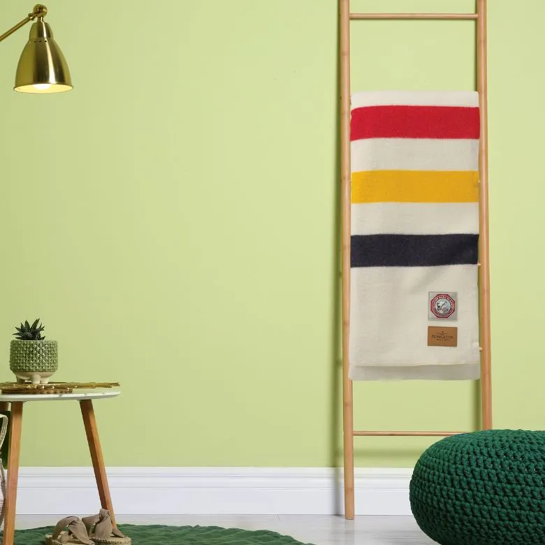 striped neutral blanket