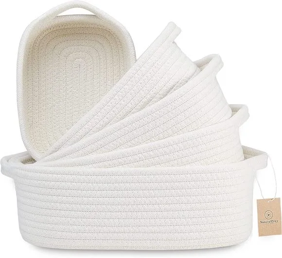 White storage basket set