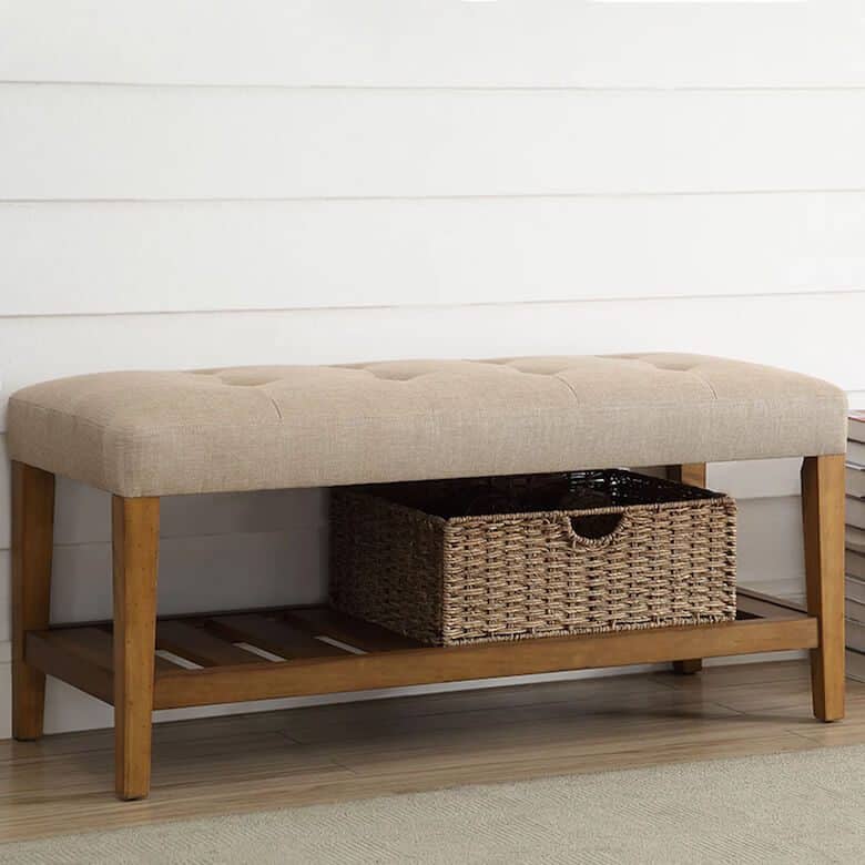 Upholstered storage bench