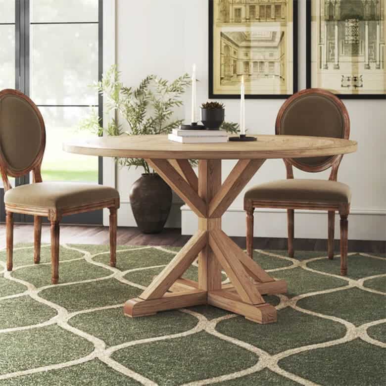 Round dining room table