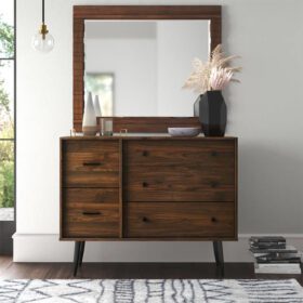 Bedroom dresser with mirror