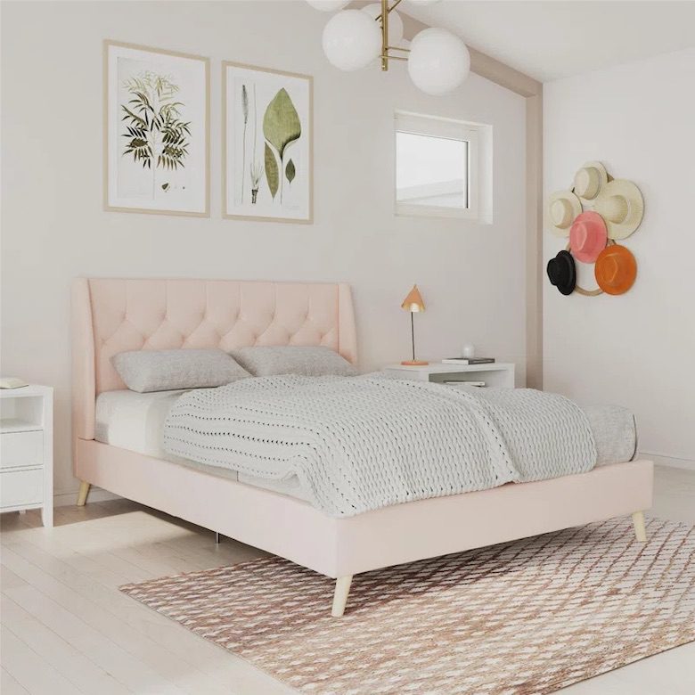 Wayfair Novogratz Pink Tufted Platform Bed