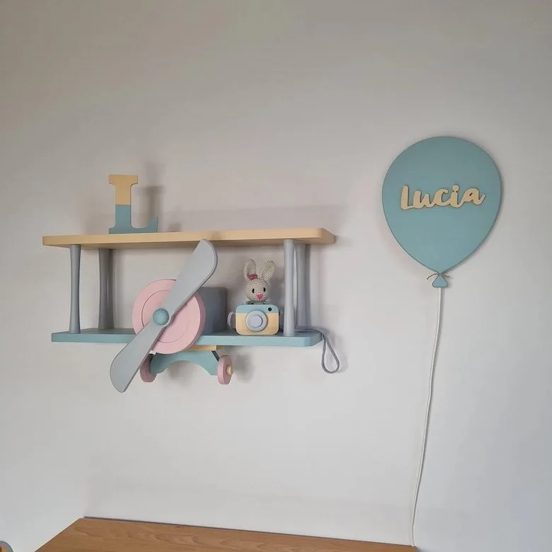 HoopaHoopa Airplane Nursery Shelf