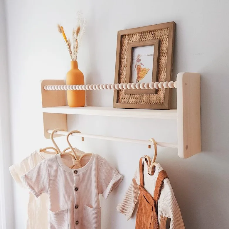 Playful Space-Saving Baby Clothing Rack, Wall-Hung - IKEA Hackers