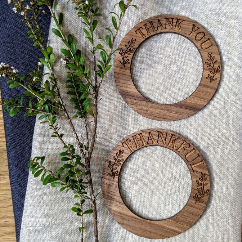The Newlywood Wooden Thanksgiving Napkin Rings