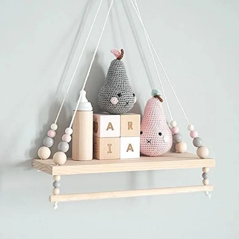 SayasNoy Macrame Wall Shelf for Nursery