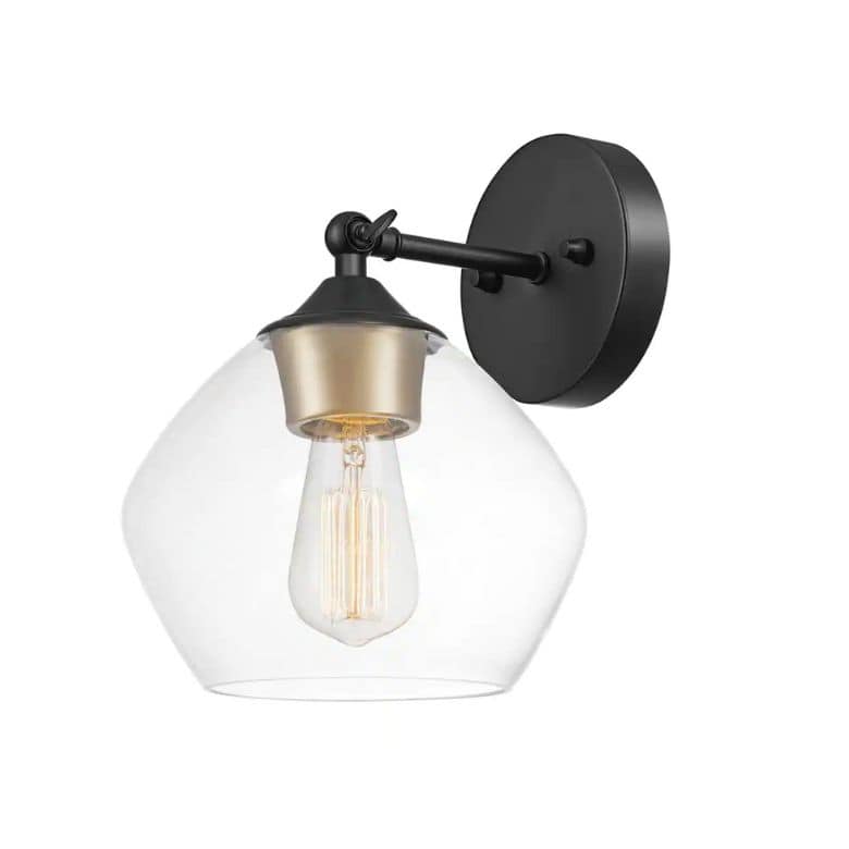 Globe Electric Harrow Black Sconce