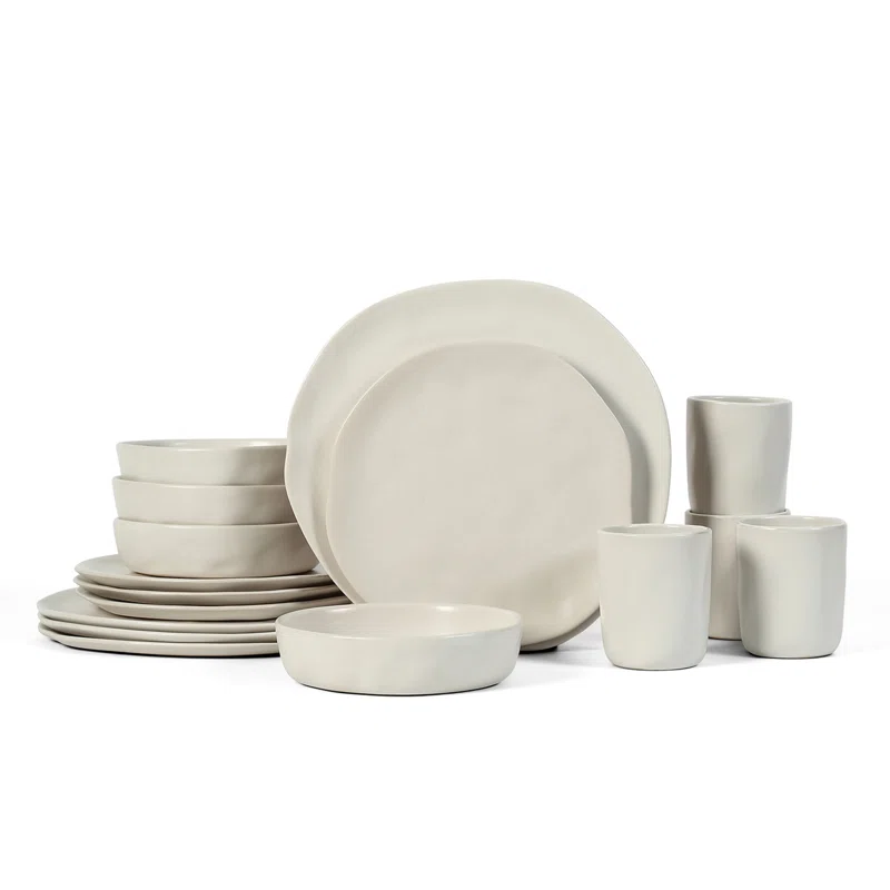 Stone Serveware 16-Piece Set Joss & Main