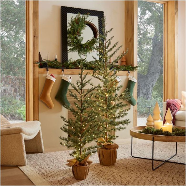 blue spruce faux christmas trees